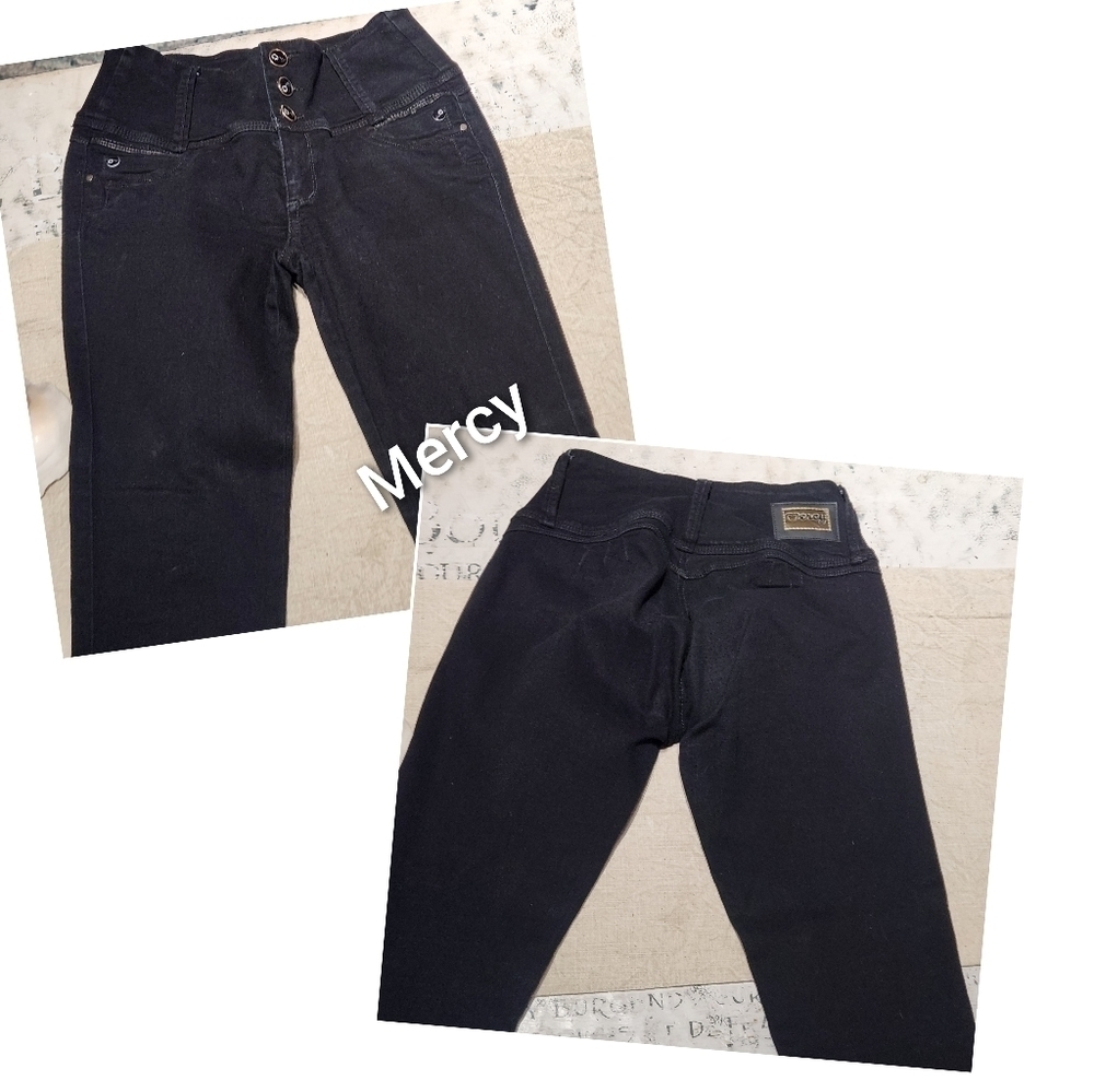 MERCY 100% Authentic Colombian Push Up Butt Lift Blue Jeans Size 7 Juniors